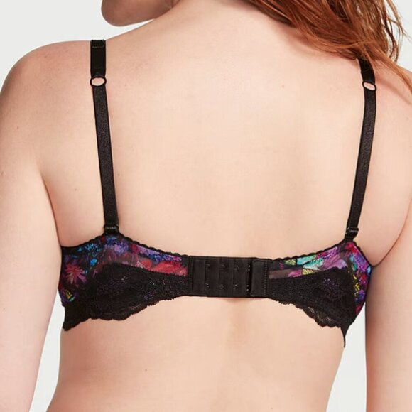 VS VERY SEXY Bombshell Add-2-Cups Shine Strap Push-Up Bra 32B Moonlight Floral - Picture 5 of 13
